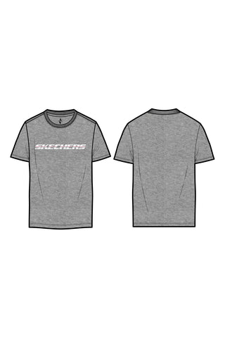 Siva majica Skechers Strikethrough Tee