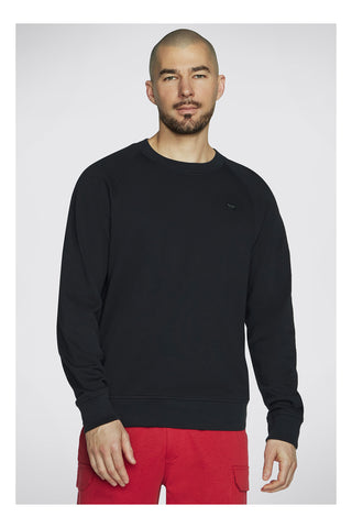 Črna majica z okroglim izrezom Skechers Classic Crew