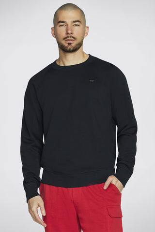 Črna majica z okroglim izrezom Skechers Classic Crew