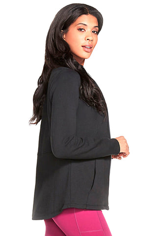 Črna majica z zadrgo SKECHERS GO SNUGGLE Jacket