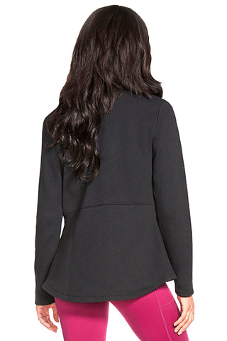Črna majica z zadrgo SKECHERS GO SNUGGLE Jacket