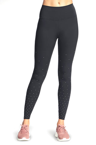 Črne športne hlače SKECHERS GO WALK Shine FL HW Legging