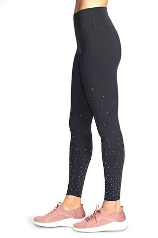 Črne športne hlače SKECHERS GO WALK Shine FL HW Legging