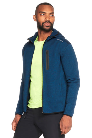 Modra majica brez kapuce in zadrgo po sredini SKECHERS Skech Cloud Thermal Full Zip Hoodie