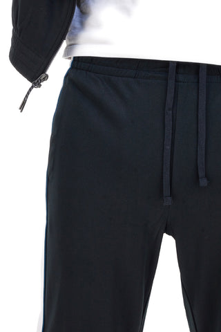Črne hlače z belimi stranskimi trakovi SKECHERS Premier Track Pant
