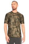 Vojaška majica z okroglim izrezom SKECHERS GO DRI All Day Camo