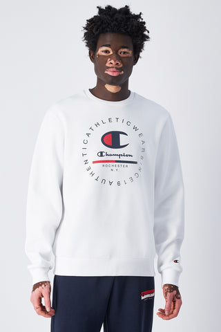 Bela majica brez kapuce Champion Crewneck Sweatshirt