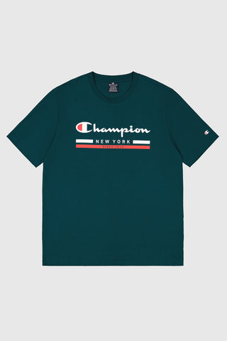 ZELENA MAJICA Z OKROGLIM VRAČEM CHAMPION CREWNECK