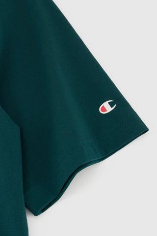 ZELENA MAJICA Z OKROGLIM VRAČEM CHAMPION CREWNECK