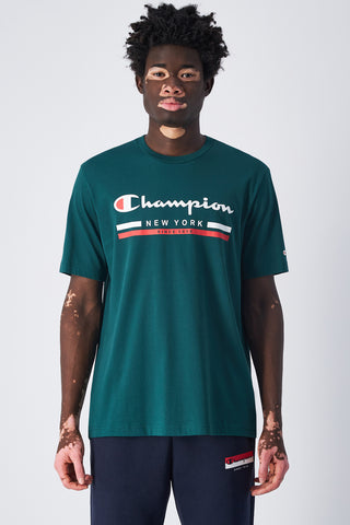 ZELENA MAJICA Z OKROGLIM VRAČEM CHAMPION CREWNECK