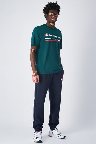 ZELENA MAJICA Z OKROGLIM VRAČEM CHAMPION CREWNECK