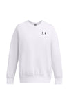 Bela majica z okroglim izrezom brez kapuce Under Armour Essential Fleece