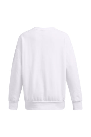 Bela majica z okroglim izrezom brez kapuce Under Armour Essential Fleece
