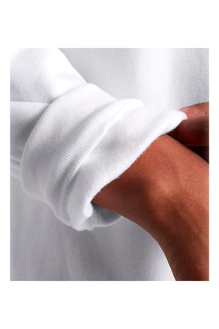 Bela majica z okroglim izrezom brez kapuce Under Armour Essential Fleece