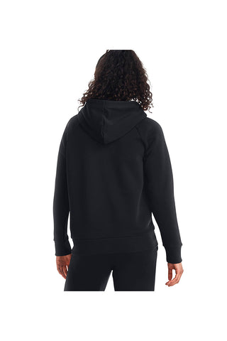 Črna majica z okroglim izrezom in kapuco Under Armour Rival Fleece Big Logo