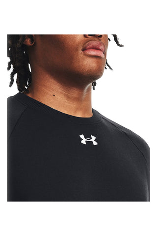 Črna majica z okroglim vratnim izrezom Under Armour Rival Fleece Crew