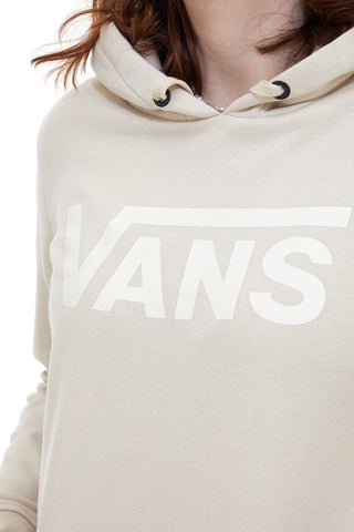 Bež majica z okroglim izrezom in kapuco Vans Drop V Logo Hoodie