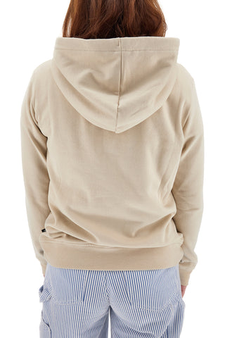 Bež majica z okroglim izrezom in kapuco Vans Drop V Logo Hoodie