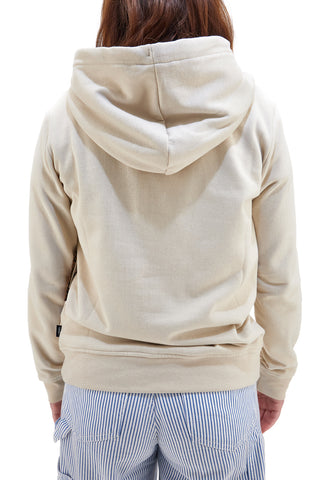 Bež majica z okroglim izrezom in kapuco Vans Drop V Logo Hoodie
