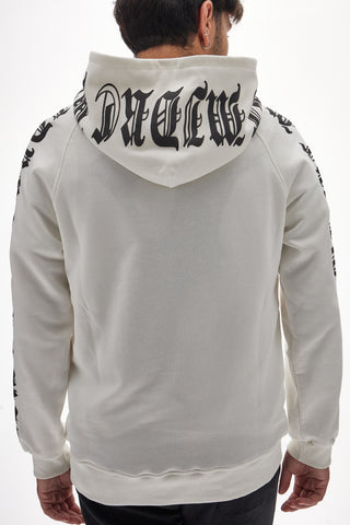 Bela kapuco s gotskim napisom BOARDMAN HOODIE GOTHIC 3190