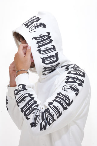 Bela kapuco s gotskim napisom BOARDMAN HOODIE GOTHIC 3190