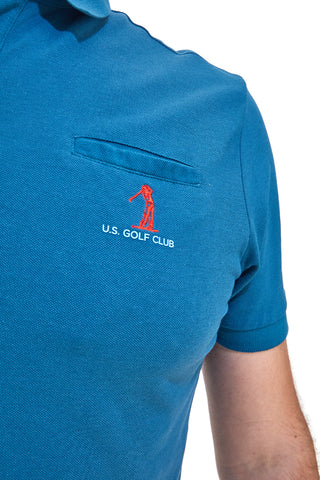 Polo majica z kratkimi rokavi Avio 100 % bombaž U.S. GOLF CLUB PO2051