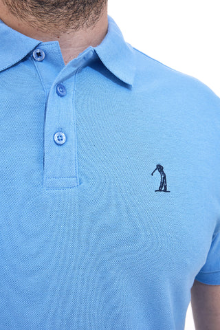 Polo majica z kratkimi rokavi, modra, 100 % bombaž, U.S. GOLF CLUB PO2000