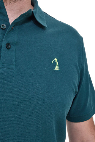 Polo majica z kratkimi rokavi, barva petrol, 100 % bombaž, U.S. GOLF CLUB PO2000