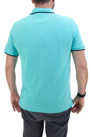 Polo majica s kratkimi rokavi, turkizna, 100 % bombaž, U.S. GOLF CLUB PO2002