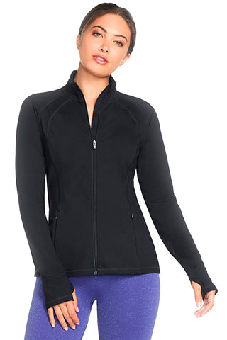 Črna majica z zadrgo SHECKERS GO WALK Jacket