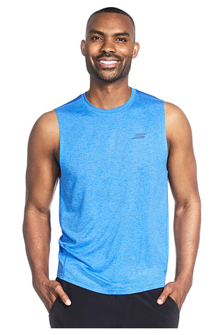 Turquoise Sleeveless Tank Top Skechers GO DRI Charge Muscle Tank