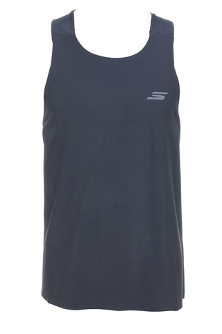 Črna majica brez rokavov z logotipom na prsih Skechers SPEED ELITE SINGLET