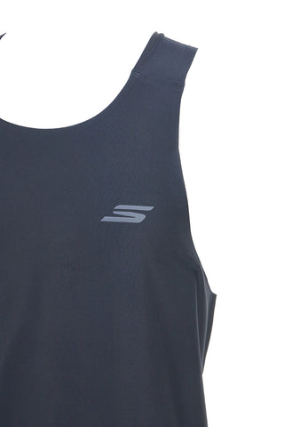 Črna majica brez rokavov z logotipom na prsih Skechers SPEED ELITE SINGLET