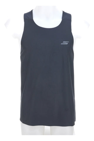Črna majica brez rokavov z logotipom na prsih Skechers SPEED ELITE SINGLET