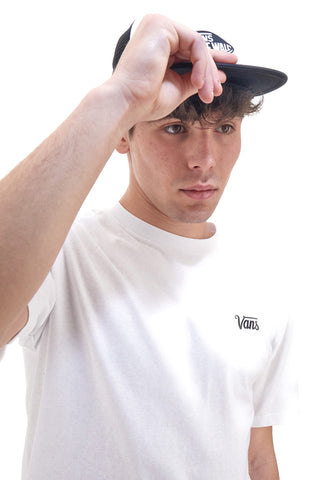 Bela majica z kratkimi rokavi Vans Script Tee-B