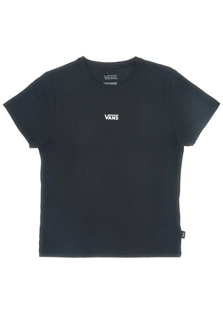 Črna bombažna majica z minimalističnim logotipom Vans Basic Mini SS