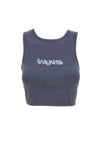 Siva kratka majica z logotipom Vans Blur Fitted Crop Tank A