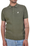 Zelena polo majica iz rebrastega pletenega materiala U.S. Grand Polo US51228M