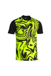 Črna športna majica z rumeno fluorescenčno potiskano JOMA Lion II