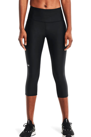 Črne tričetrtinske legice z bočno žepom UNDER ARMOUR Capri UA Tech
