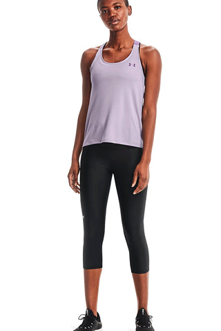 Črne tričetrtinske legice z bočno žepom UNDER ARMOUR Capri UA Tech