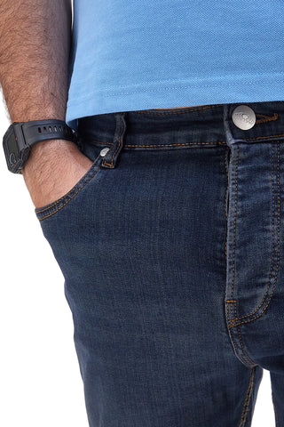 Modre kavbojke slim fit iz elastičnega denima Sevenoaks 2688