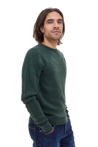Maglione verde girocollo misto lana US Golf AC11