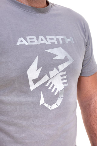 Siva bombažna majica z logotipom Abarth AH025TE