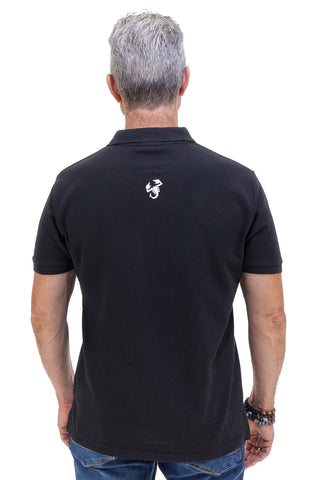 Črna polo majica z grafičnim potiskom Abarth AH24SS153