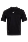 Črna bombažna majica z gumiranim logotipom Joma Short Sleeve T-Shirt
