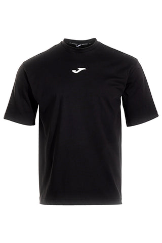 Črna bombažna majica z gumiranim logotipom Joma Short Sleeve T-Shirt