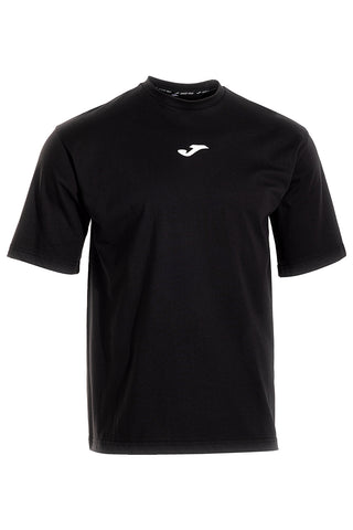Črna bombažna majica z gumiranim logotipom Joma Short Sleeve T-Shirt