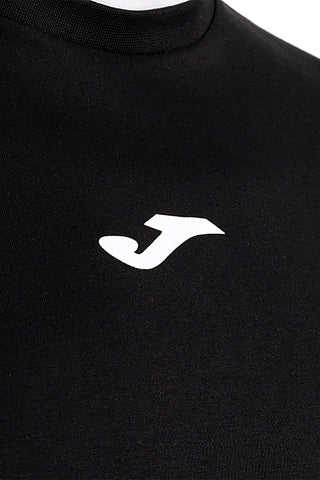 Črna bombažna majica z gumiranim logotipom Joma Short Sleeve T-Shirt