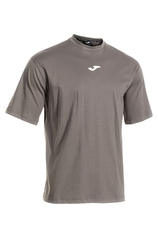 Siva bombažna majica z gumiranim logotipom Joma Step short sleeve